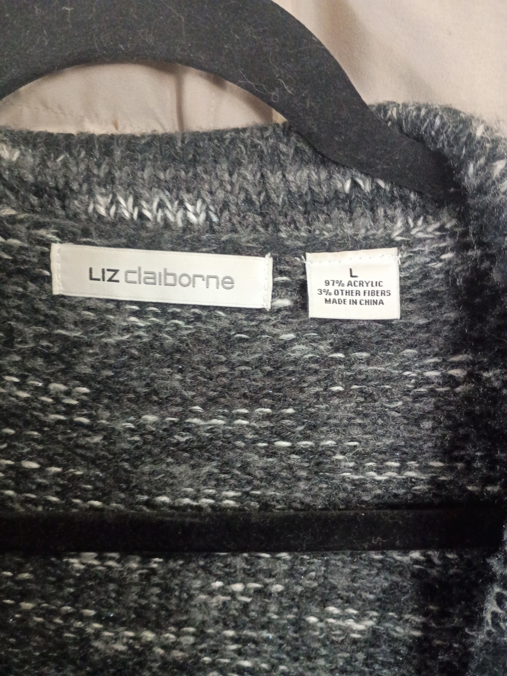 Liz Claiborne Women's Gray Marled Sweater